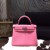 Top Hermes Kelly 25cm Togo Calfskin Original Leather Bag Handstitched Palladium Hardware, Pink 5P RS20013