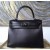 Limited Edition Hermes Kelly 28cm Box Calfskin Original Leather Bag Handstitched, SO BLACK RS09188
