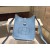 Luxury Hermes Evelyne Mini TPM Taurillon Clemence Palladium Hardware Handstitched High Quality, Bleu Lin CKJ7 RS04667
