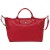 LONGCHAMP LE PLIAGE CUIR LARGE HANDBAG CHERRY RED GARANCE