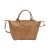 LONGCHAMP LE PLIAGE CUIR SMALL HANDBAG CAMEL
