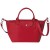 LONGCHAMP LE PLIAGE CUIR SMALL HANDBAG CHERRY