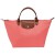 LONGCHAMP LE PLIAGE MEDIUM HANDBAG CORAL RED