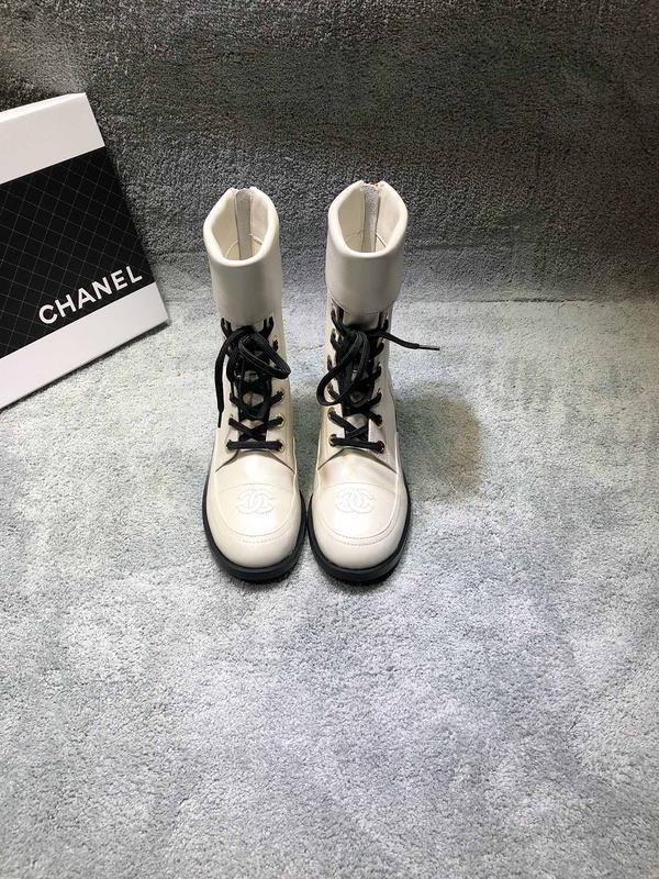 Chanel Women Ankle Boots White CHS-288