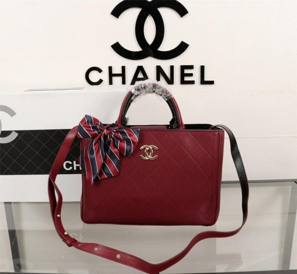 Chanel Top Handle Tote Bags CH170-Wine-Red
