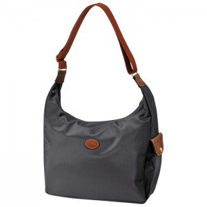 LONGCHAMP LE PLIAGE HOBO BAG GUN METAL