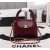 Chanel Top Handle Flap Bags CH009-Wine-Red