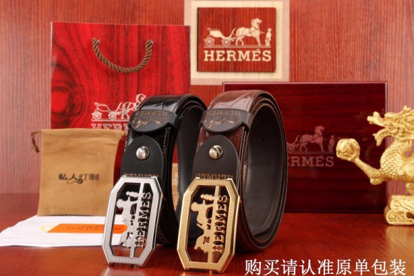 2018 New Hermes Belt 324 Black Brown