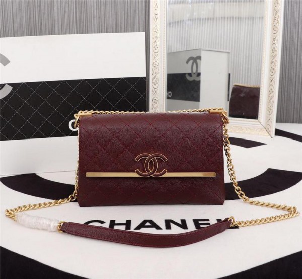Chanel Flap Bags CH113-Wine-Red