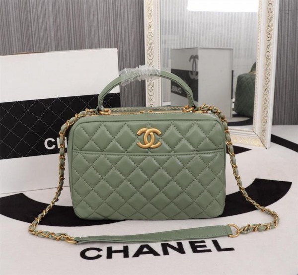 Chanel Top Handle Crossbody Bowling Bag CH021-Green