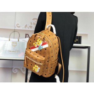 2018 New MCM Backpack 5905 Brown 26x33x13