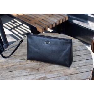 2018 New Prada Clutch Bag 6097 Black 24x14x8cm