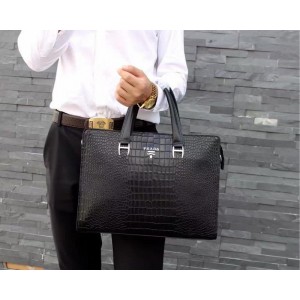2018 New Prada Tote Bag 0099 Black 39x30x7cm