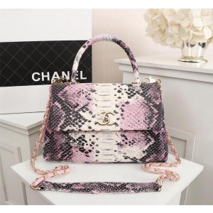 Chanel Top Handle Flap Bags CH136-Grey-Python