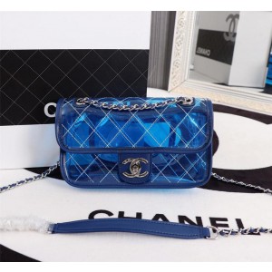Chanel PVC Jelly Flap Bags CH167-Dark-Blue