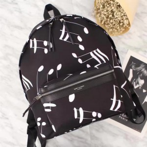 Saint Laurent Backpack 3301 Black White 31*40*14