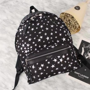 Saint Laurent Backpack 3303 Black White 31*40*14